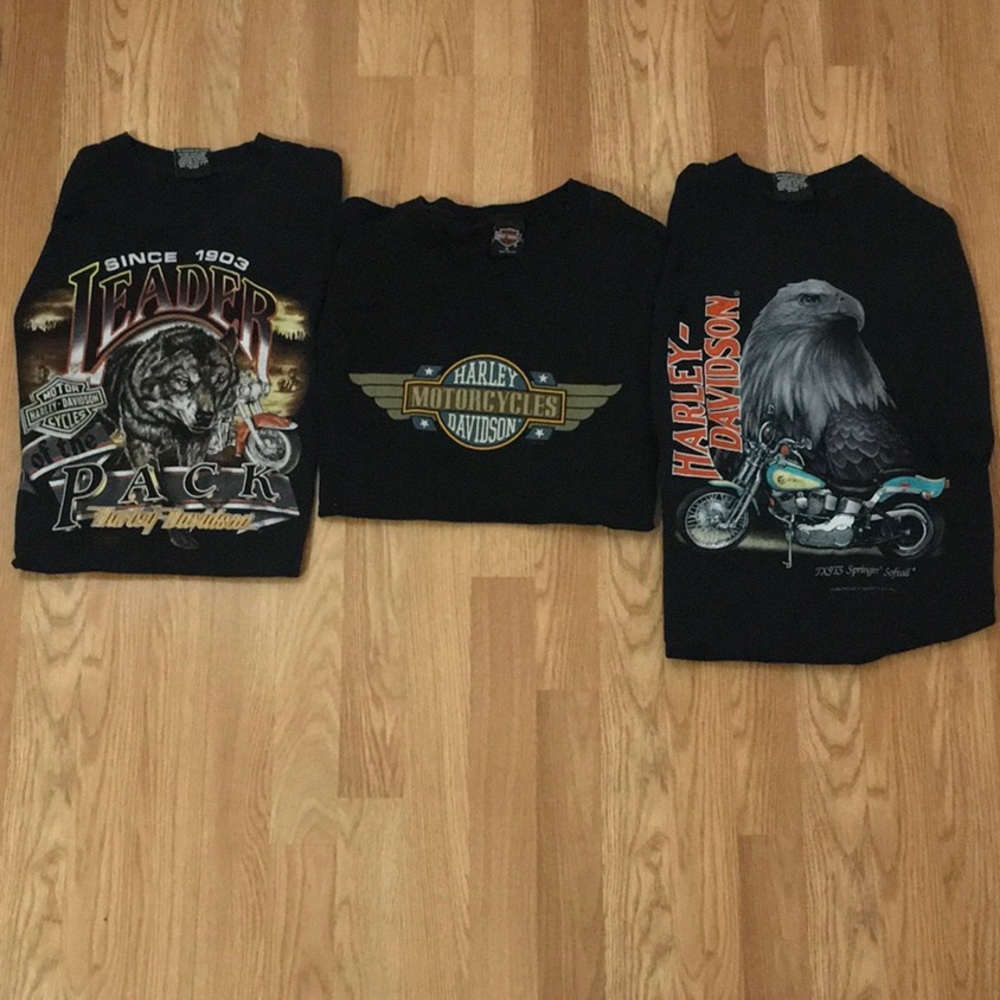 3 Harley Davidson T-shirts